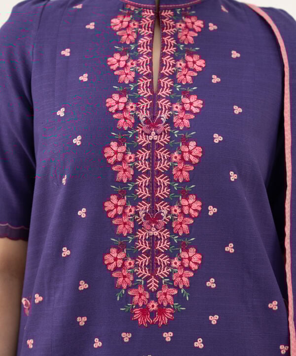 3 Piece - Embroidered Khaddar Suit