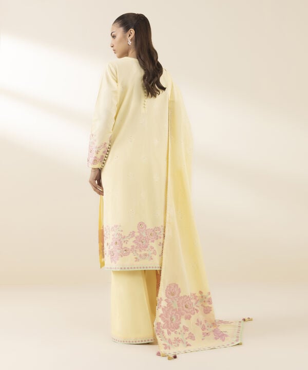 3 Piece - Jacquard Suit (Unstitched)