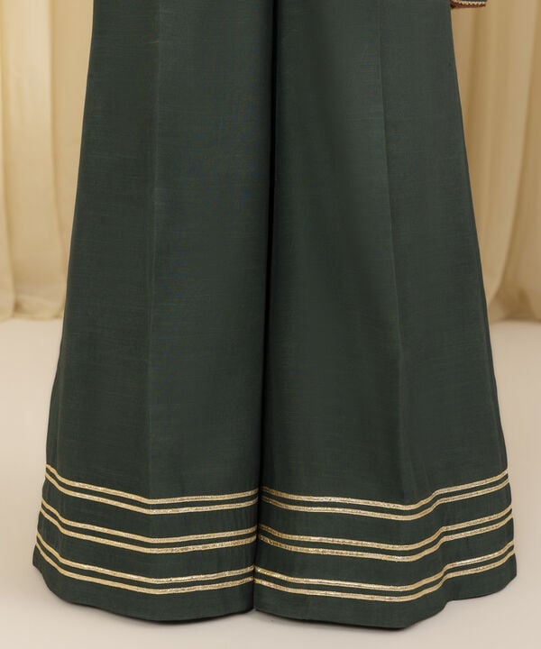 3 Piece - Embroidered Blended Net Suit (Unstitched)