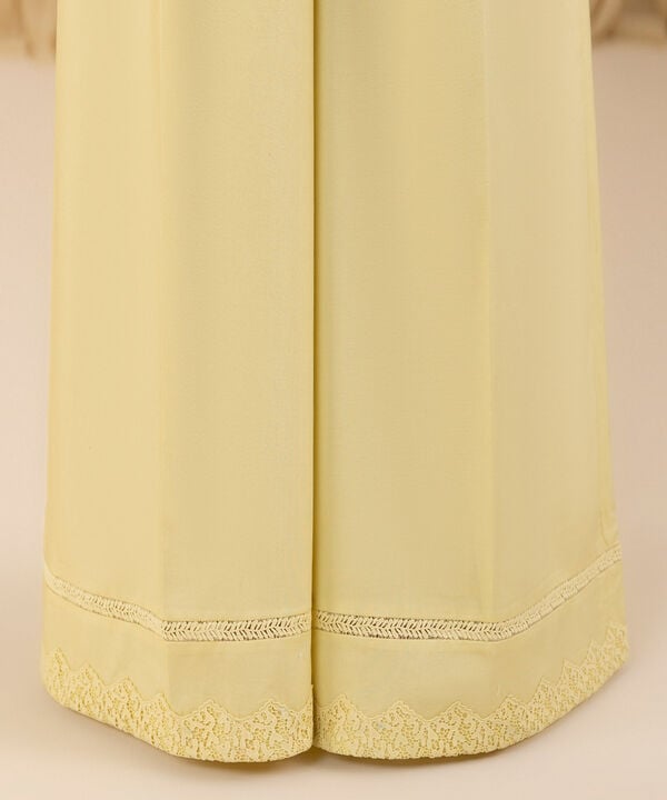 3 Piece - Embroidered Cotton Satin Suit (Unstitched)