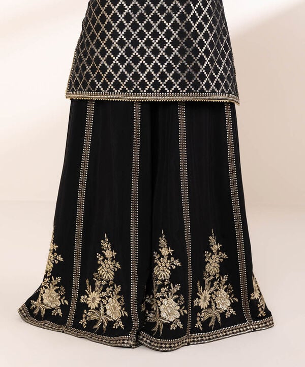 3 Piece - Embroidered Masoori Suit (Stitched)