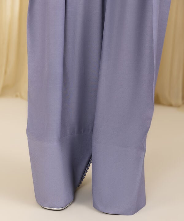 3 Piece - Embroidered Raw Silk Suit (Unstitched)