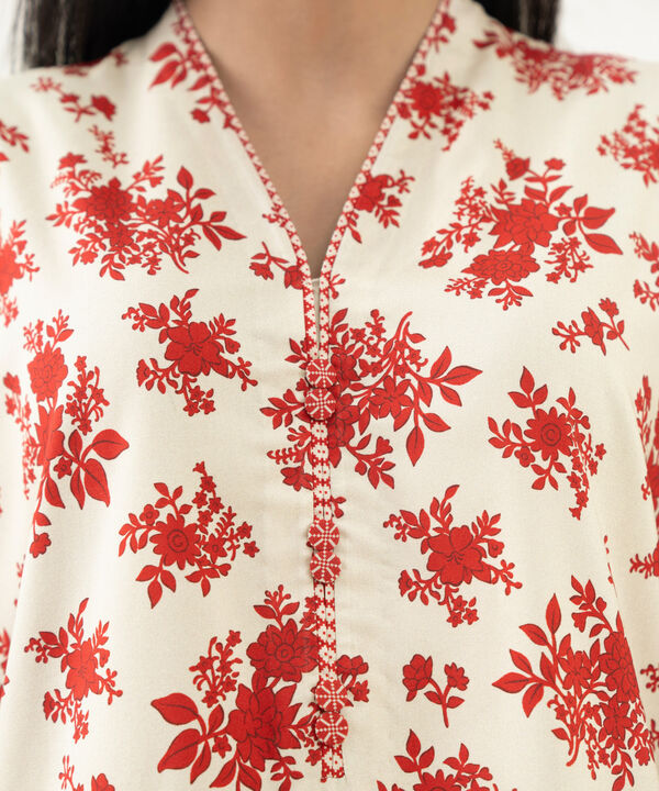 3 Piece - Printed Linen Suit