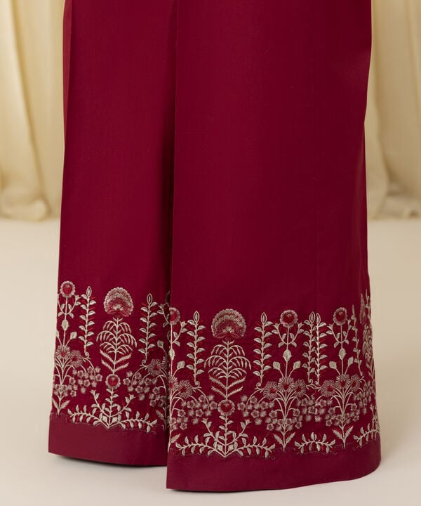 3 Piece - Embroidered Dobby Suit (Unstitched)