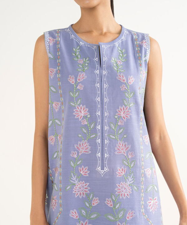 3 Piece - Embroidered Khaddar Suit