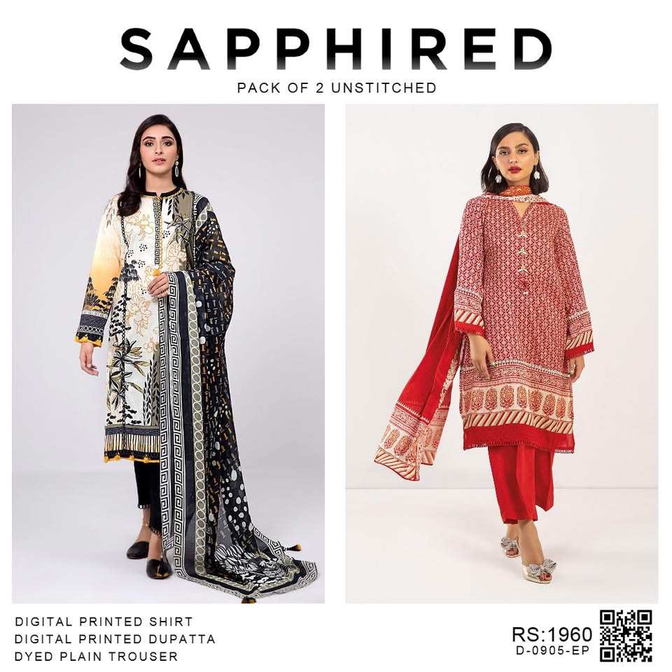 Pack of 2 Unstitched Code D-0905-EP