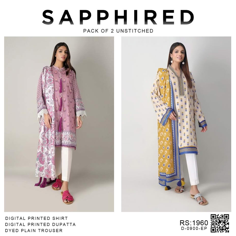 Pack of 2 Unstitched Code D-0900-EP