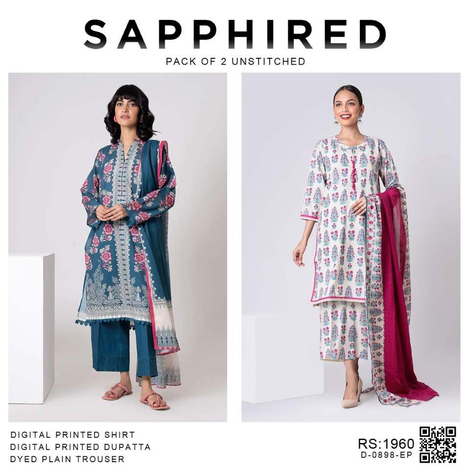 Pack of 2 Unstitched Code D-0898-EP