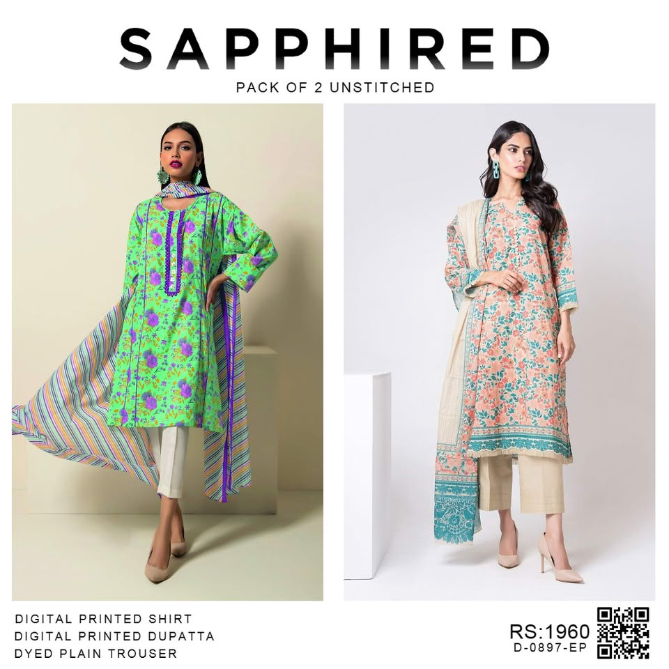 Pack of 2 Unstitched Code D-0897-EP