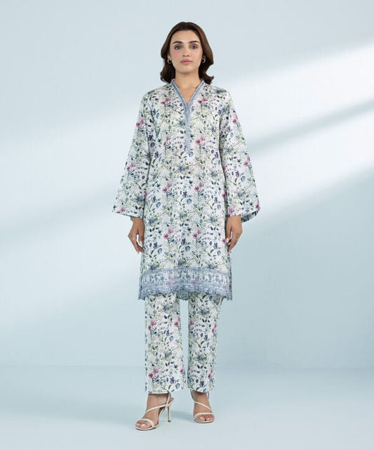 2 Piece - Embroidered Lawn Suit (Stitched)