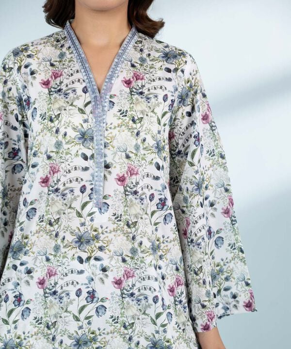 2 Piece - Embroidered Lawn Suit (Stitched)