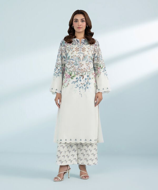 2 Piece - Embroidered Lawn Suit (Stitched)