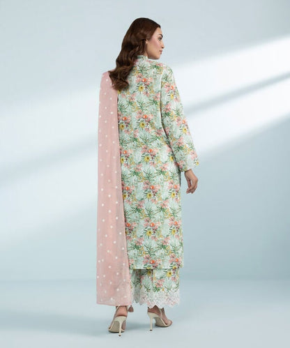 3 Piece - Printed Lawn Suit (Stitched)