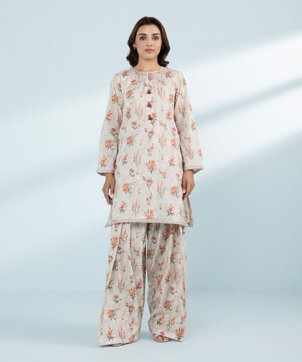 2 Piece - Embroidered Lawn Suit (Stitched)