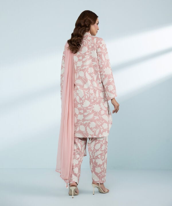 3 Piece - Embroidered Lawn Suit (Stitched)