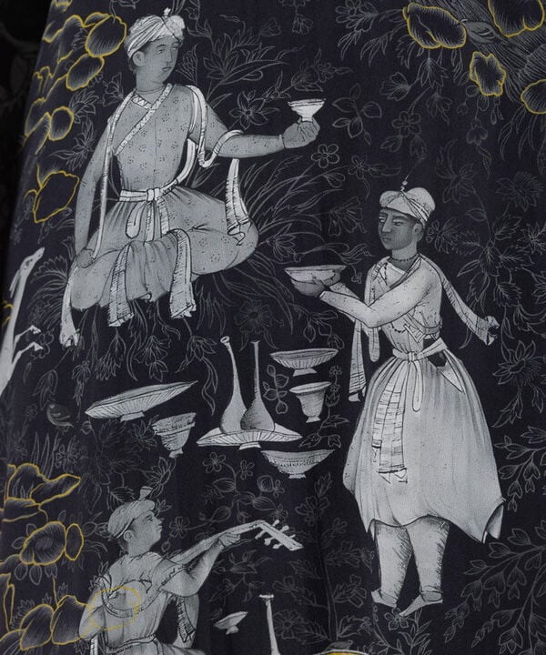 2 Piece - Printed Silk Suit (Stitched)