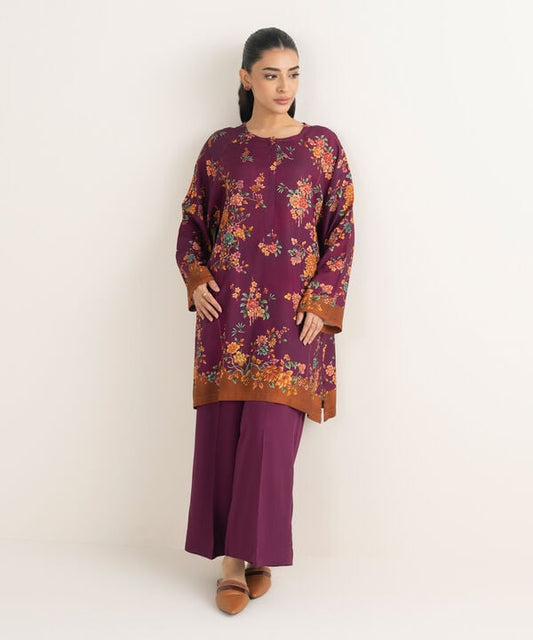 2 Piece - Printed Linen Suit