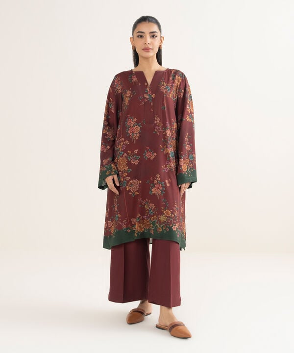 2 Piece - Printed Linen Suit