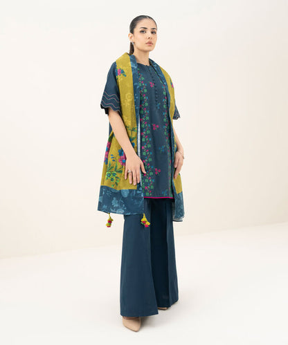 3 Piece - Embroidered Khaddar Suit