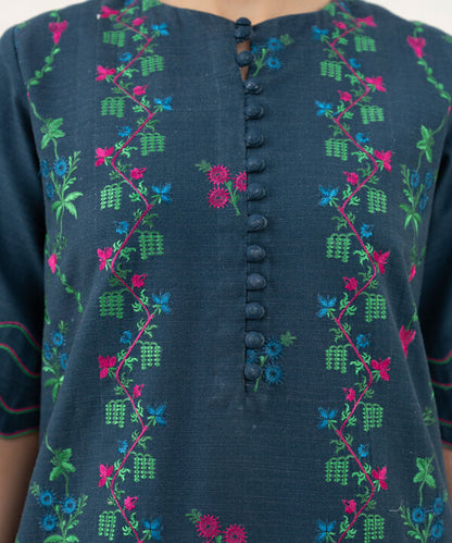 3 Piece - Embroidered Khaddar Suit