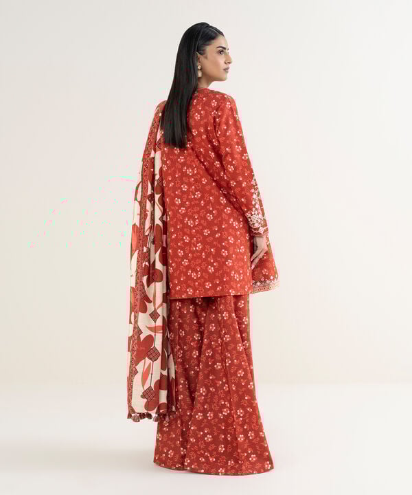 3 Piece - Embroidered Khaddar Suit