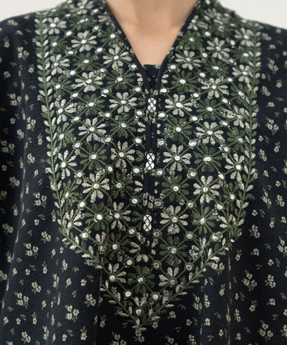 3 Piece - Embroidered Khaddar Suit