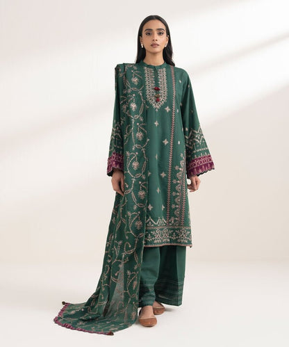 3 Piece - Embroidered Karandi Suit