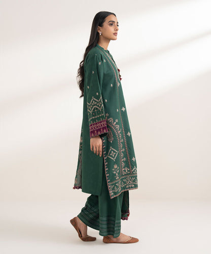 3 Piece - Embroidered Karandi Suit