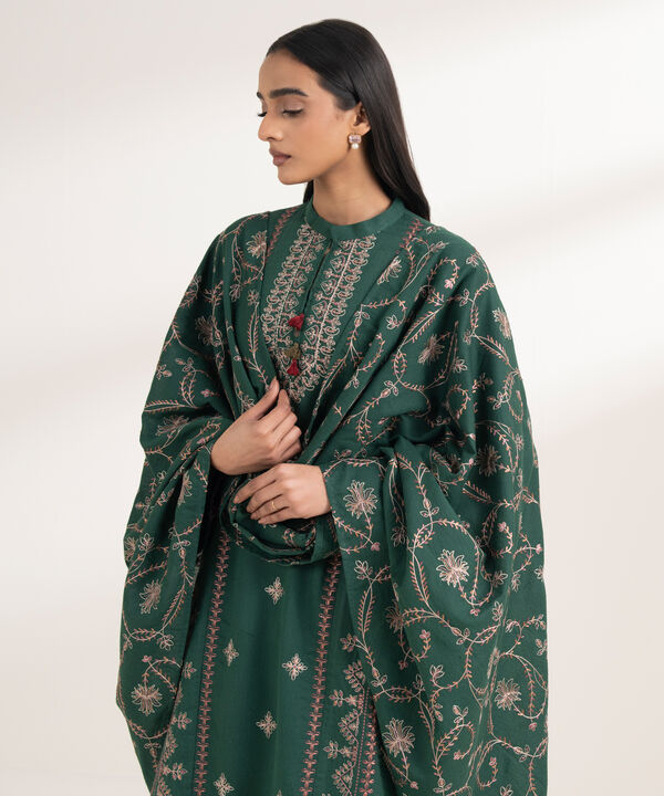 3 Piece - Embroidered Karandi Suit