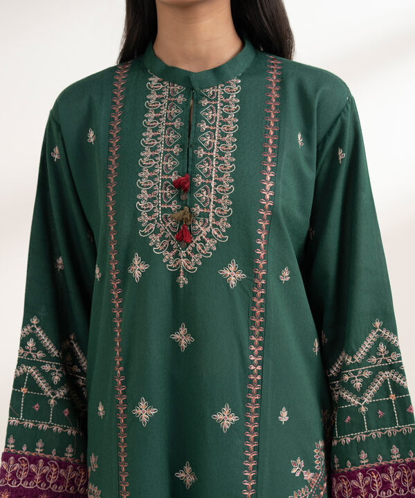 3 Piece - Embroidered Karandi Suit