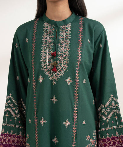 3 Piece - Embroidered Karandi Suit