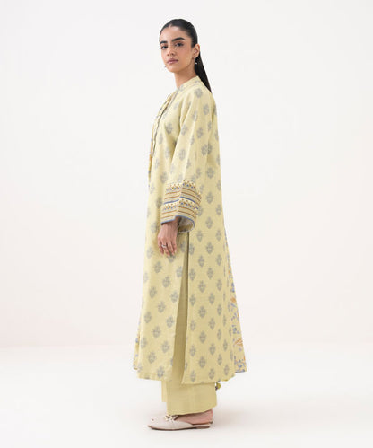 3 Piece - Printed Khaddar Suit