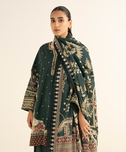 3 Piece - Printed Light Khaddar Suit