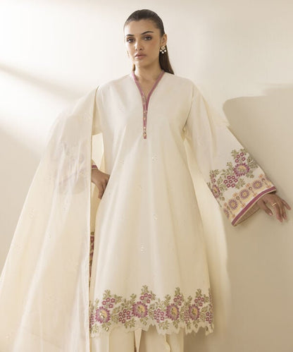 3 Piece - Jacquard Suit (Unstitched)