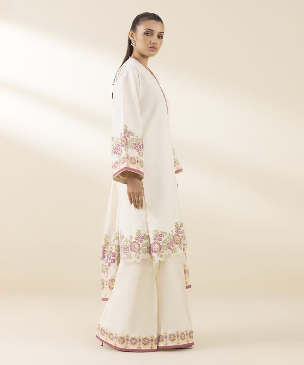 3 Piece - Jacquard Suit (Unstitched)