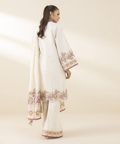 3 Piece - Jacquard Suit (Unstitched)