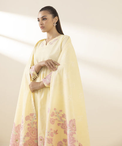 3 Piece - Jacquard Suit (Unstitched)