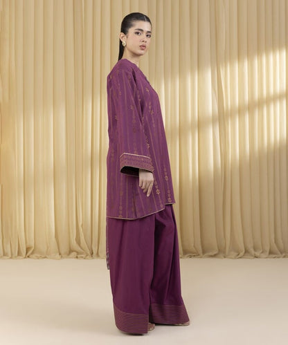 3 Piece - Jacquard Suit (Unstitched)