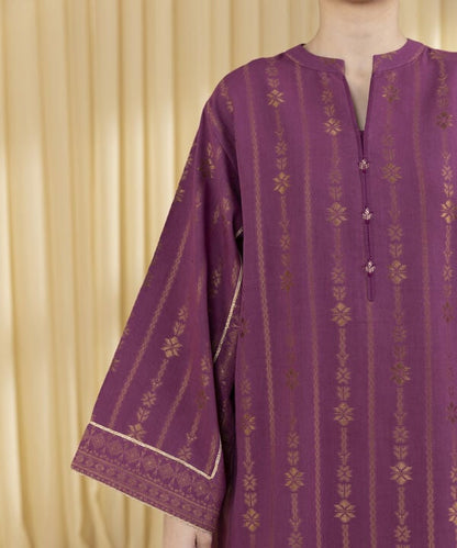 3 Piece - Jacquard Suit (Unstitched)