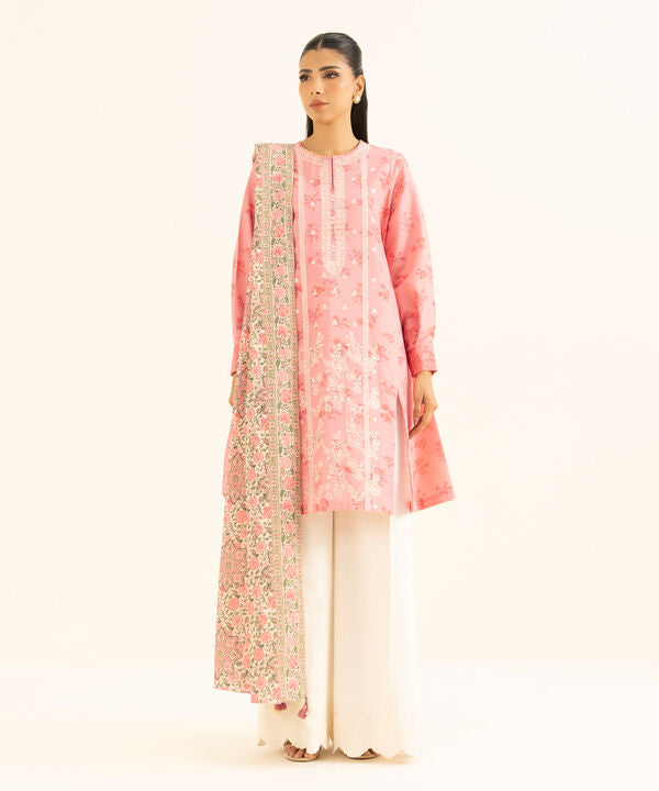 2 Piece - Embroidered Khaddar Suit