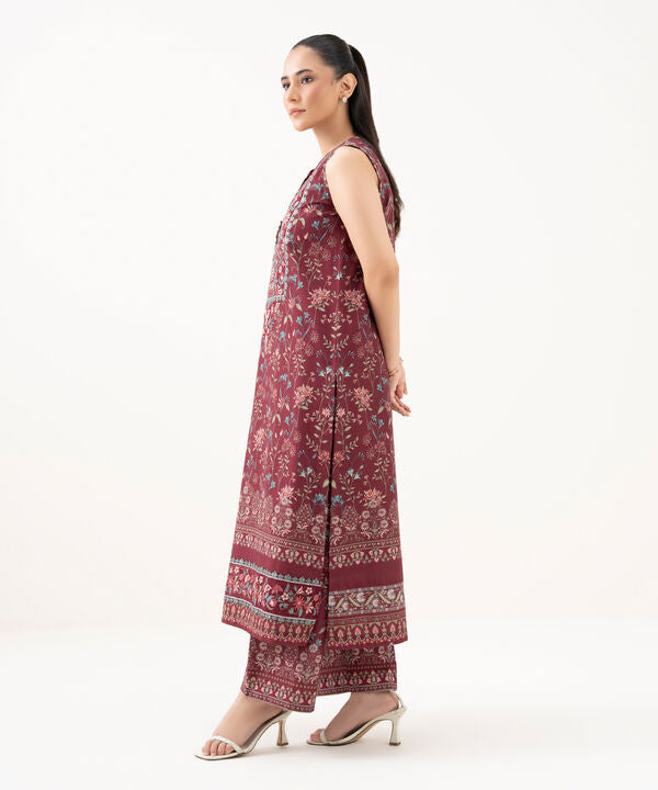 2 Piece - Embroidered Khaddar Suit