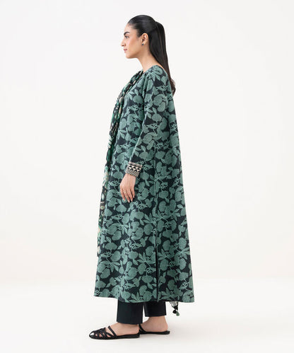 3 Piece - Printed Khaddar Suit