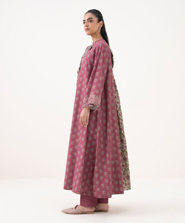 3 Piece - Printed Khaddar Suit
