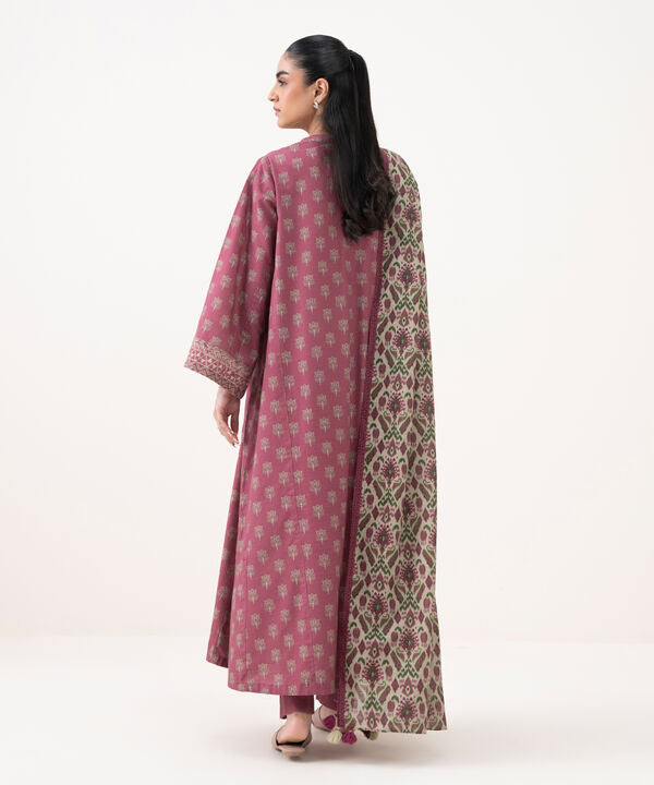 3 Piece - Printed Khaddar Suit