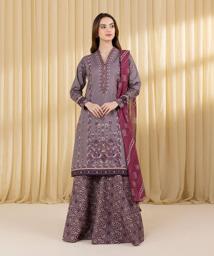 3 Piece - Embroidered Lawn Suit (Unstitched)