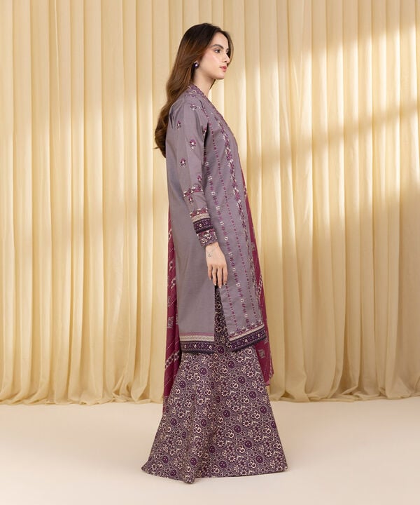 3 Piece - Embroidered Lawn Suit (Unstitched)