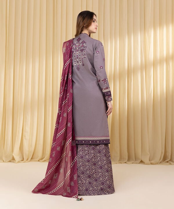 3 Piece - Embroidered Lawn Suit (Unstitched)