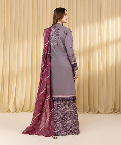 3 Piece - Embroidered Lawn Suit (Unstitched)