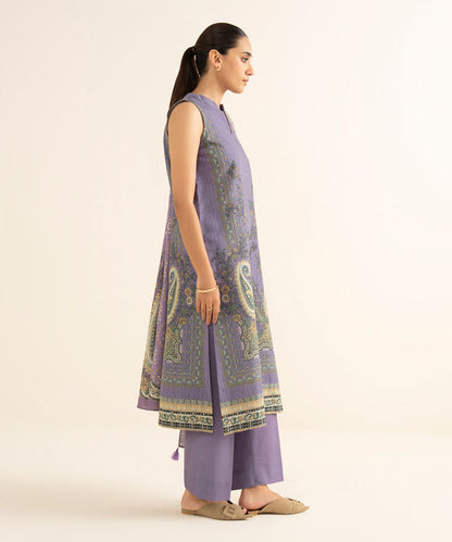 3 Piece - Printed Light Khaddar Suit