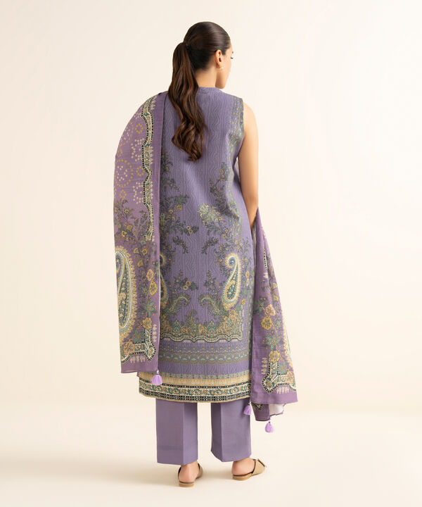 3 Piece - Printed Light Khaddar Suit